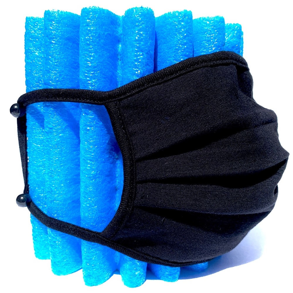 Black Cotton Face Mask 2 Layer Cover Hand Made